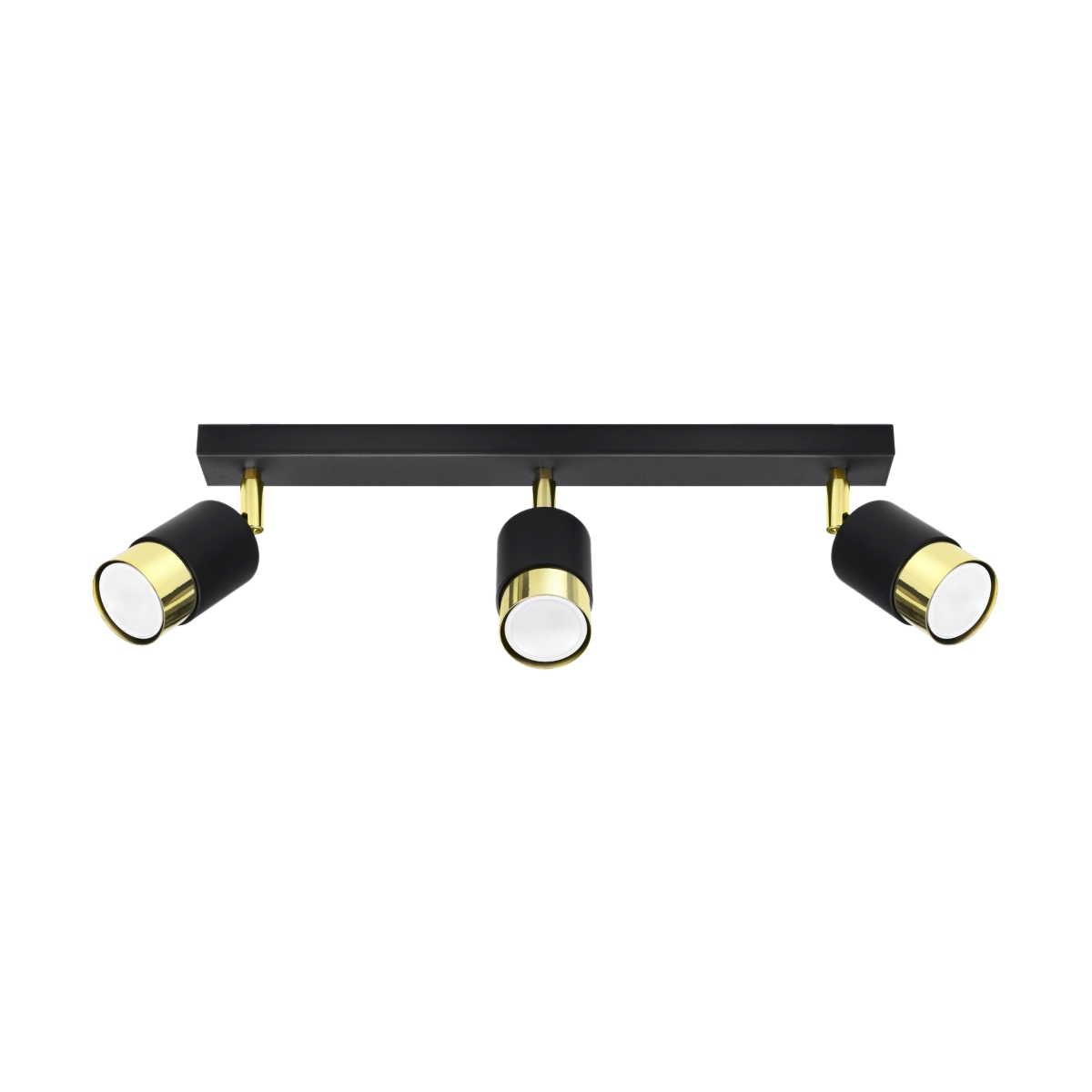 Lampa sufitowa NERO 3 czarny/złoty 3xGU10