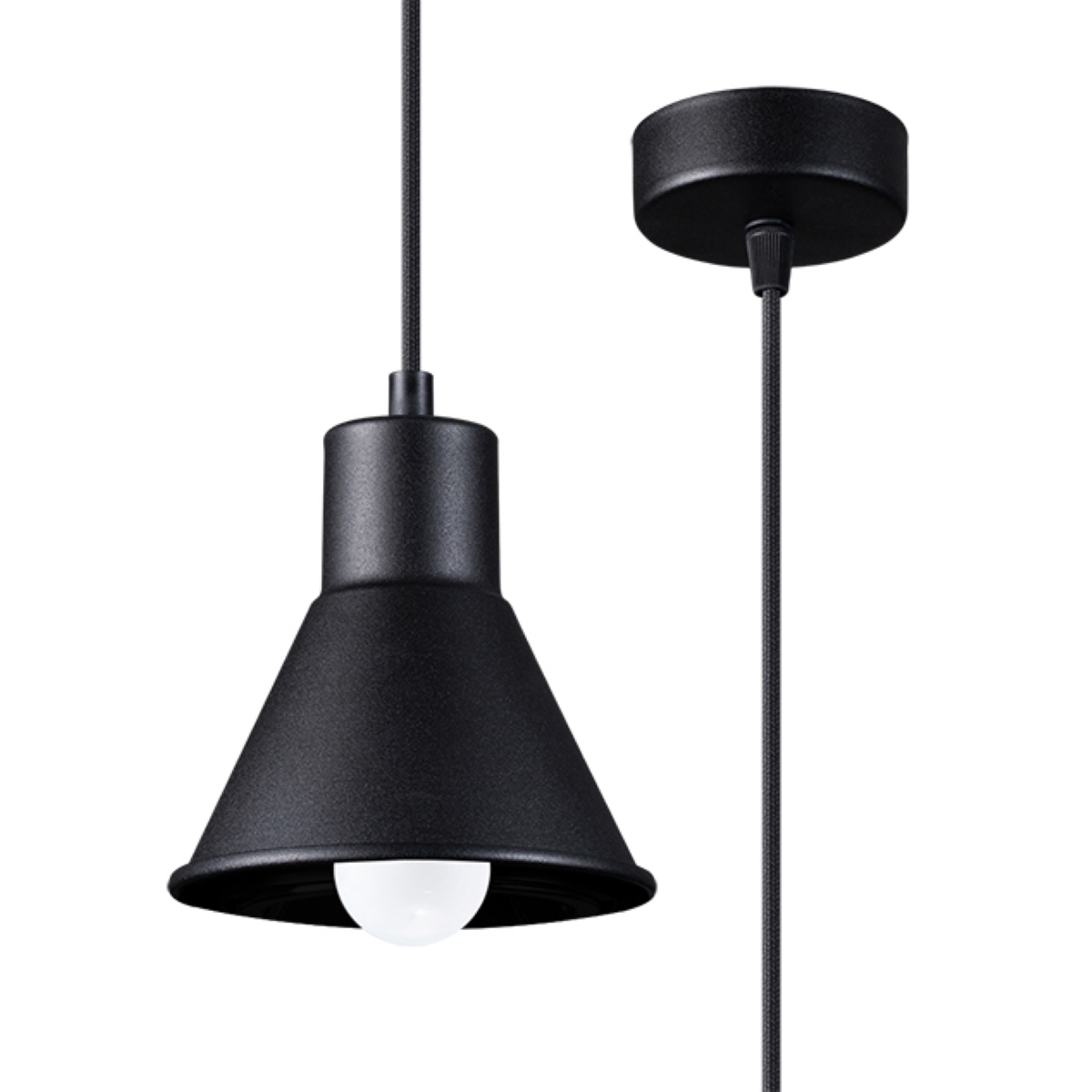 Lampa wisząca TALEJA 1 czarna [E27] 1xE27