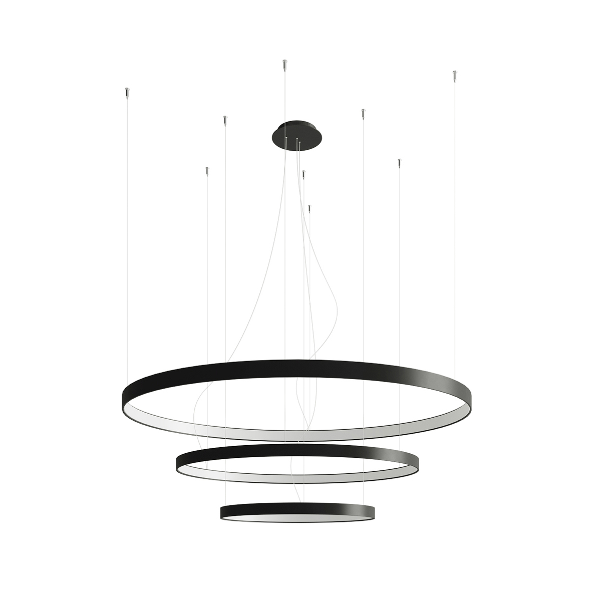 Żyrandol RIO 3 55/78/110 czarny LED 4000K 1xLED