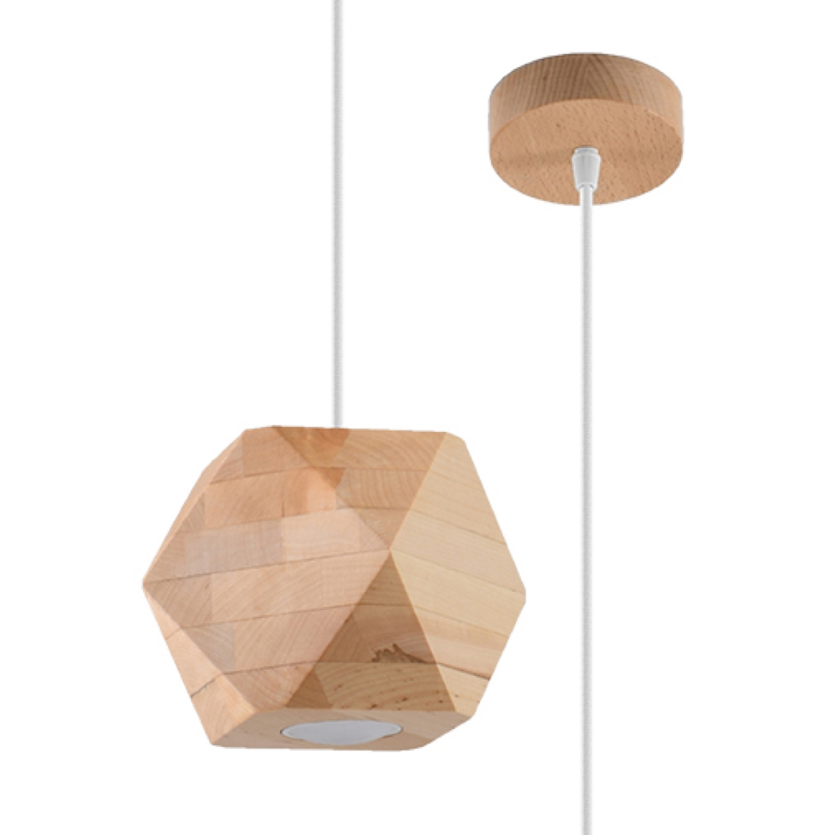 Lampa wisząca WOODY naturalne drewno 1xGU10