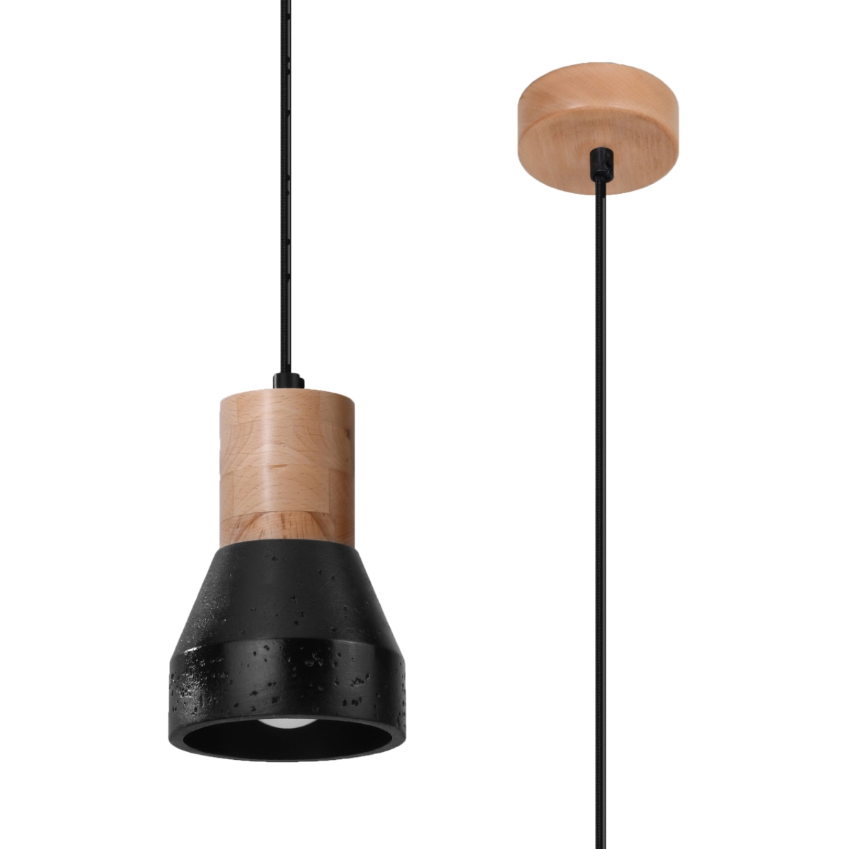 Lampa wisząca QUBIC czarna 1xE27