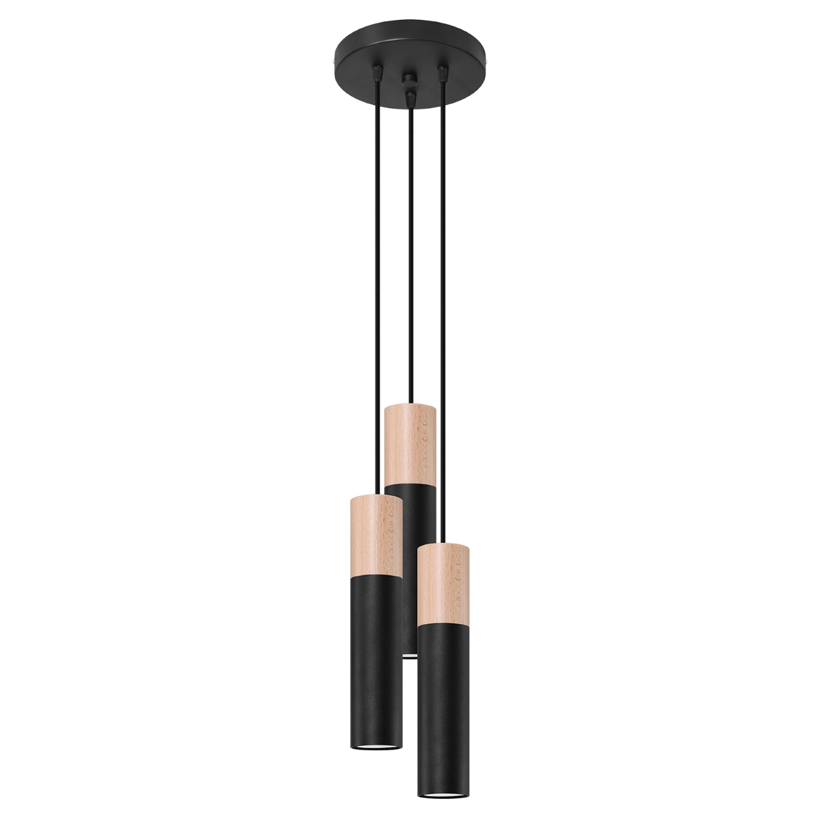 Lampa wisząca PABLO 3P czarna 3xGU10