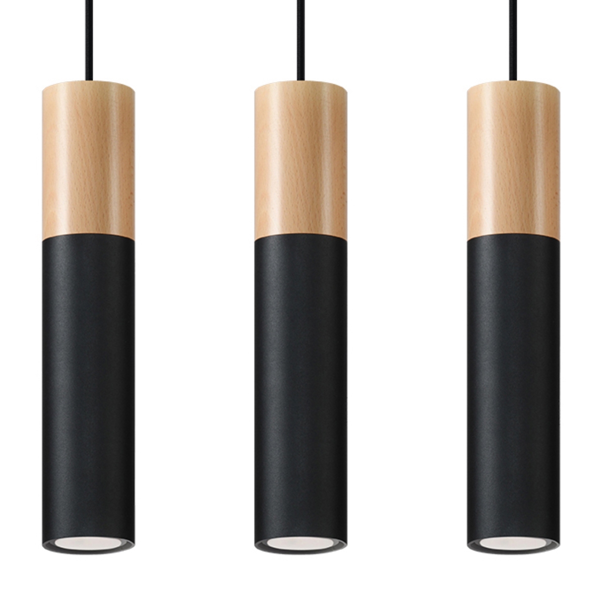 Lampa wisząca PABLO 3L czarna 3xGU10