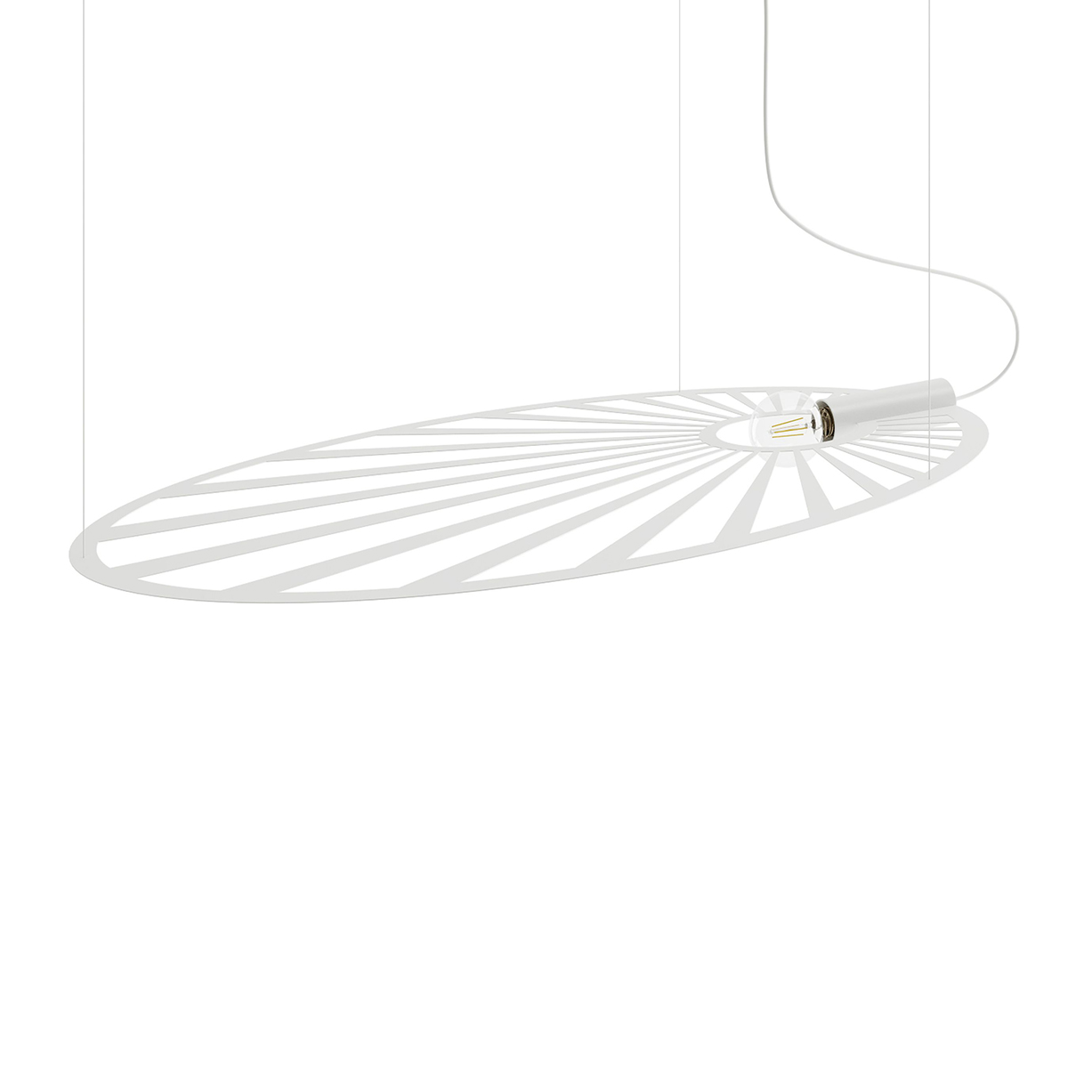 Lampa wisząca LEHDET biała 1xE27