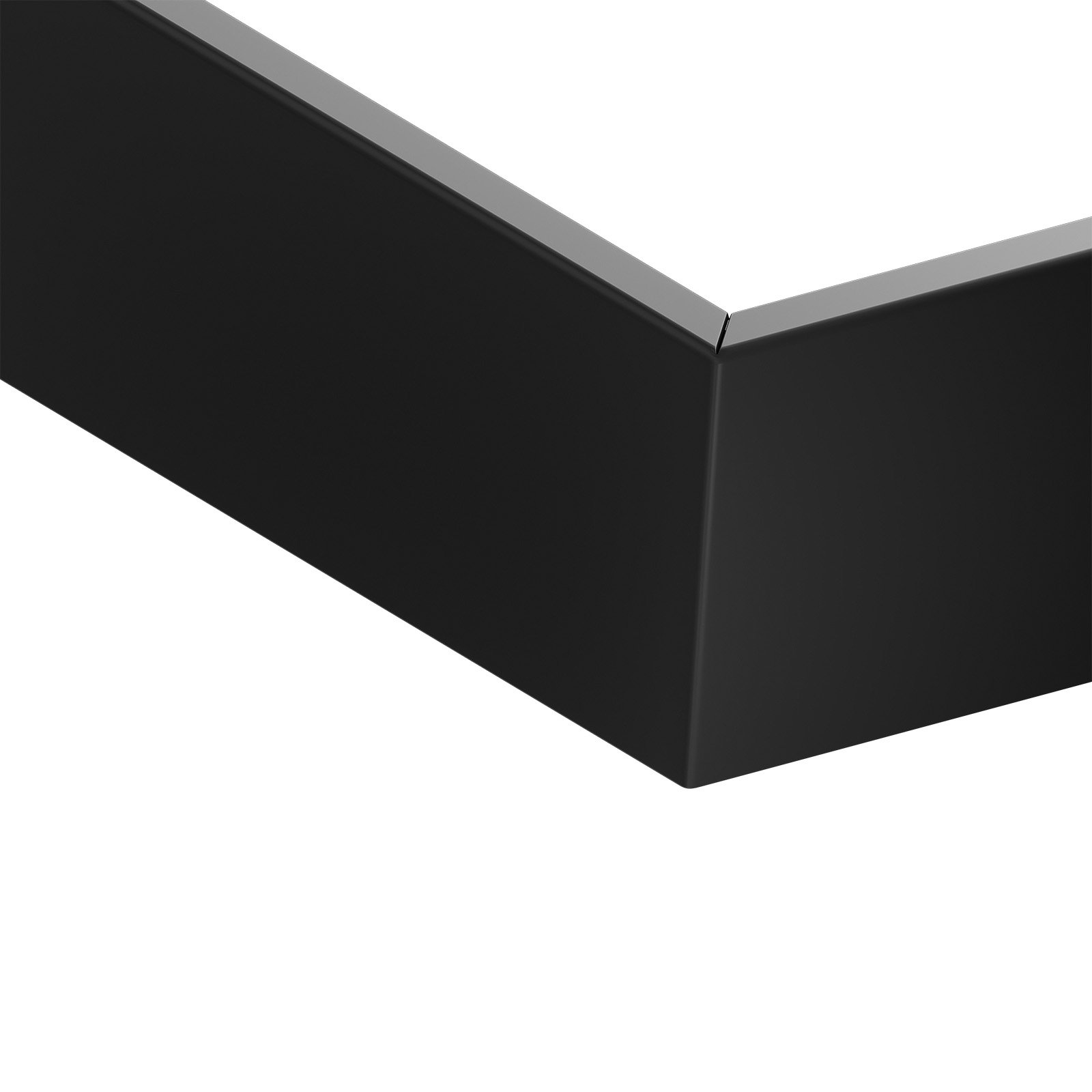 Narożnik 90° zewnętrzny bezszwowy Alpha 80x40 cm 100 mm czarny