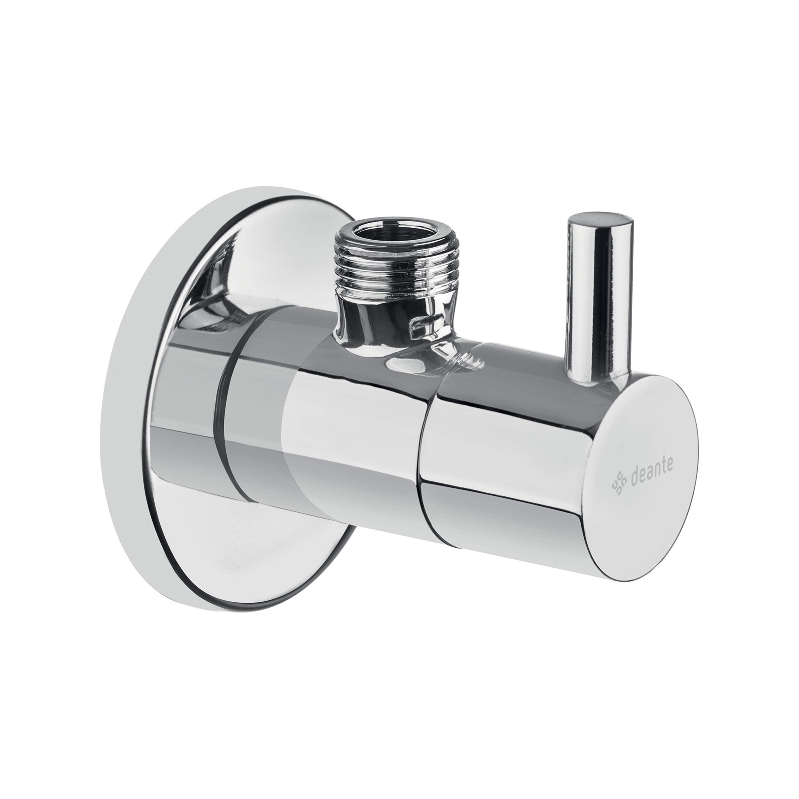 Zawór kątowy z głowicą ceramiczną 1/2" - 3/8" - okrągły Deante