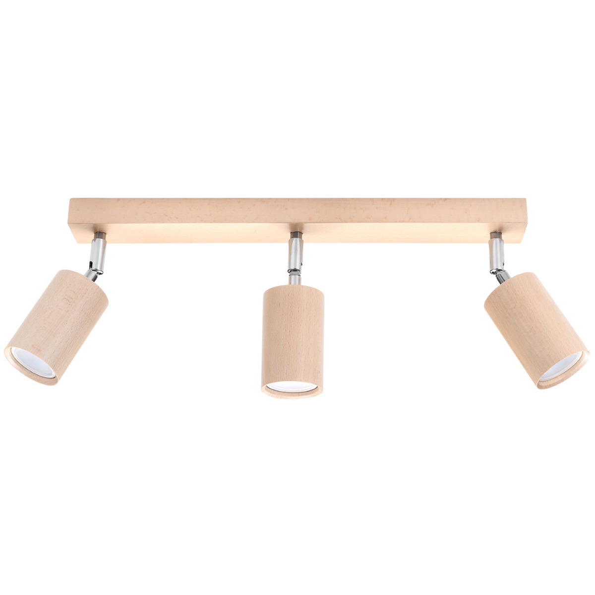 Lampa sufitowa BERG 3 naturalne drewno 3xGU10