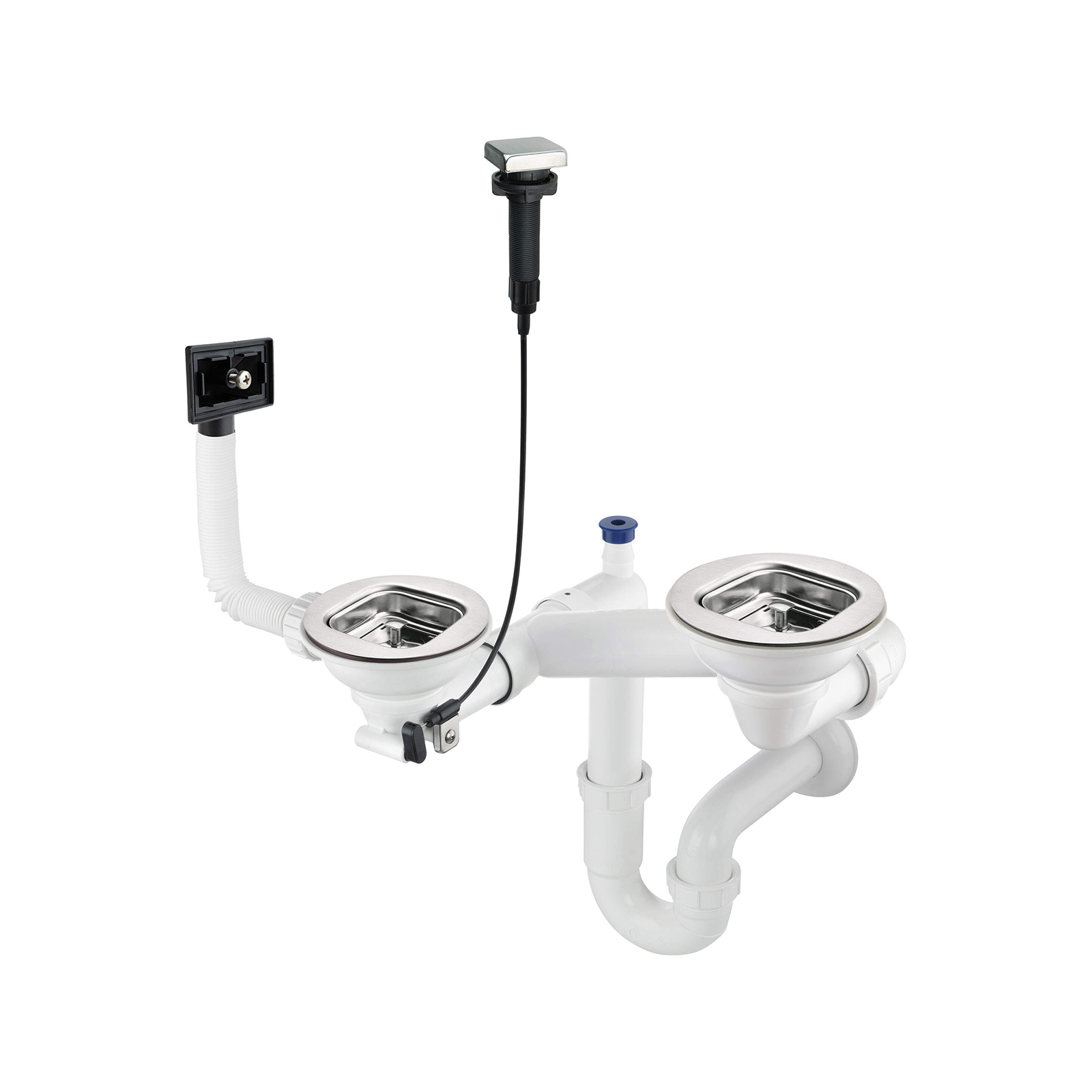 Syfon do zlewozmywaka stalowego 1.5- i 2-komorowego Deante
