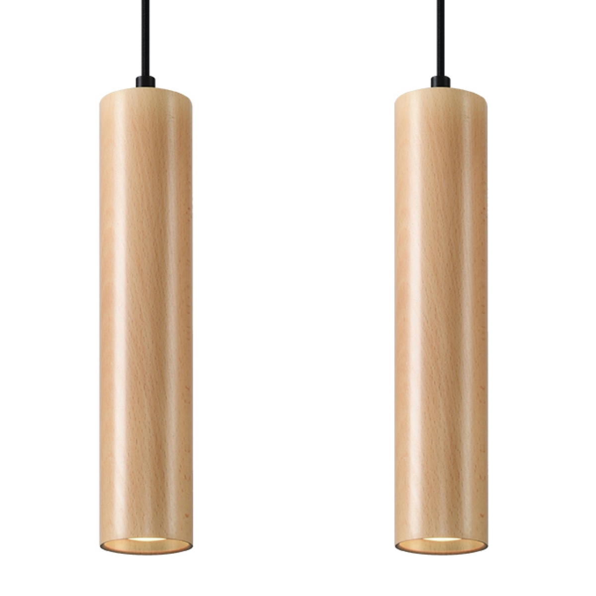 Lampa wisząca LINO 2 drewno 2xGU10