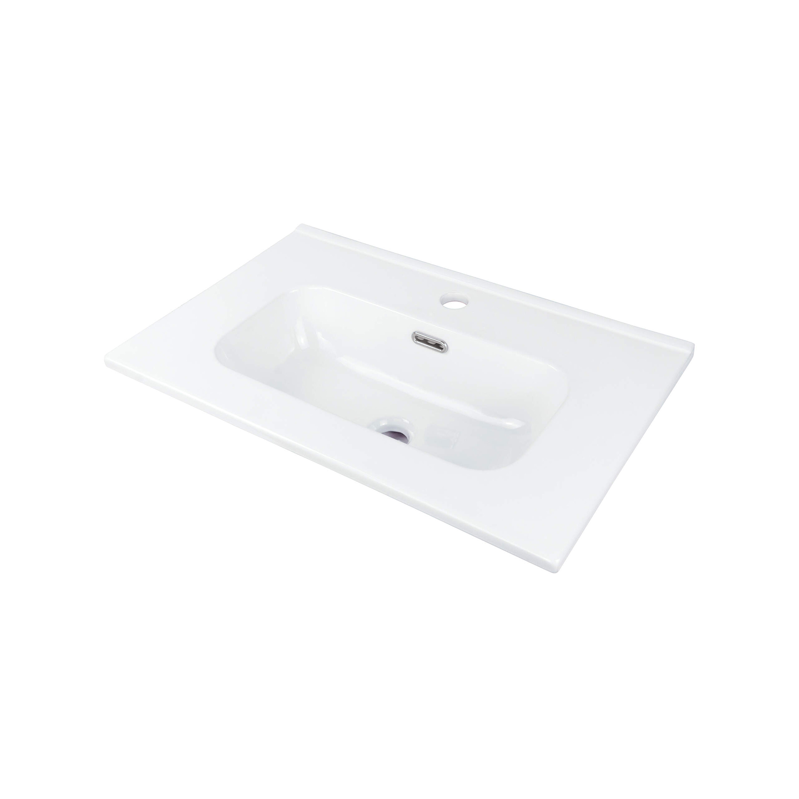 Umywalka ceramiczna wpuszczana z miejscem na baterię - 60 cm Deante