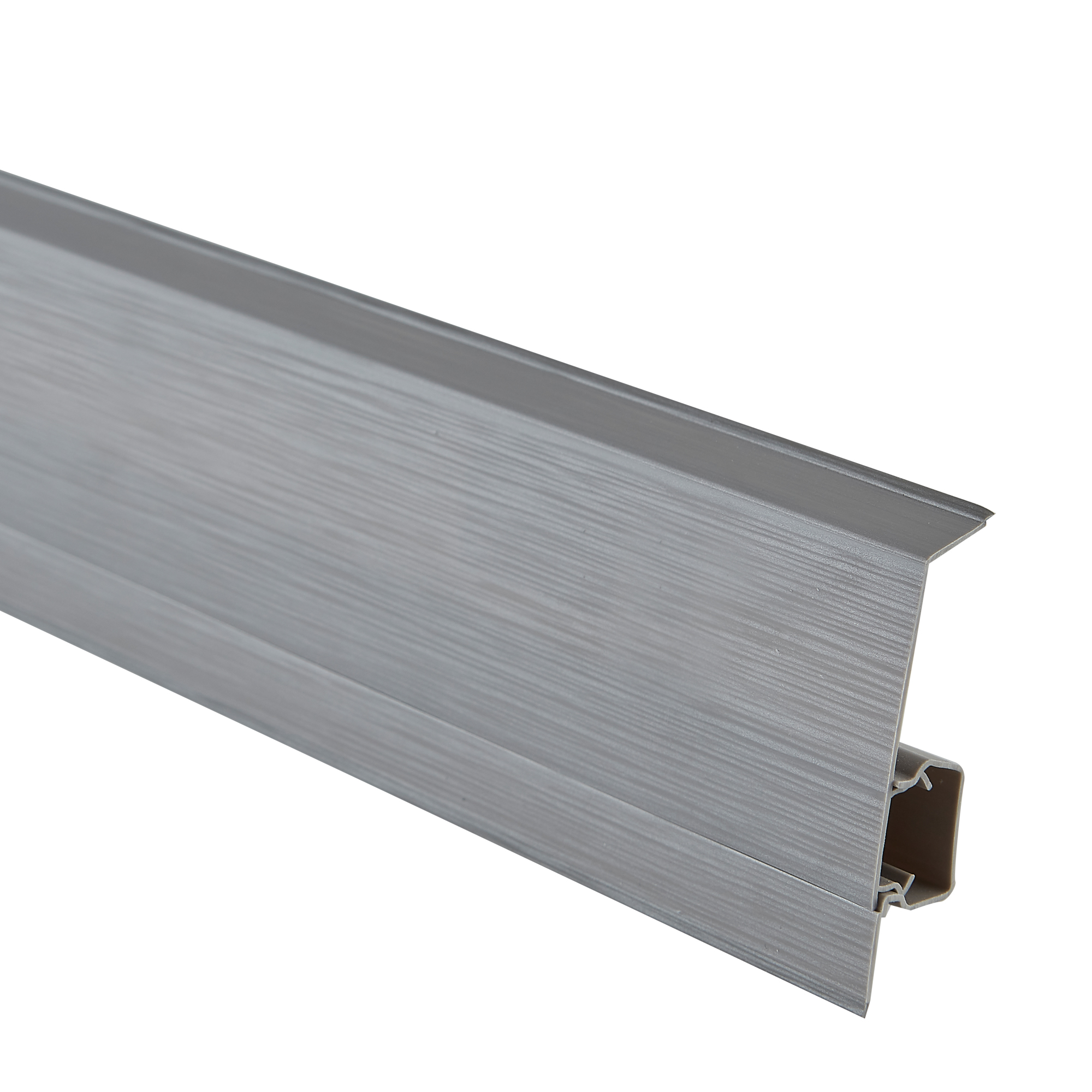 Listwa PCV podłogowa z gumką NG 62mm/2,5m Aluminium