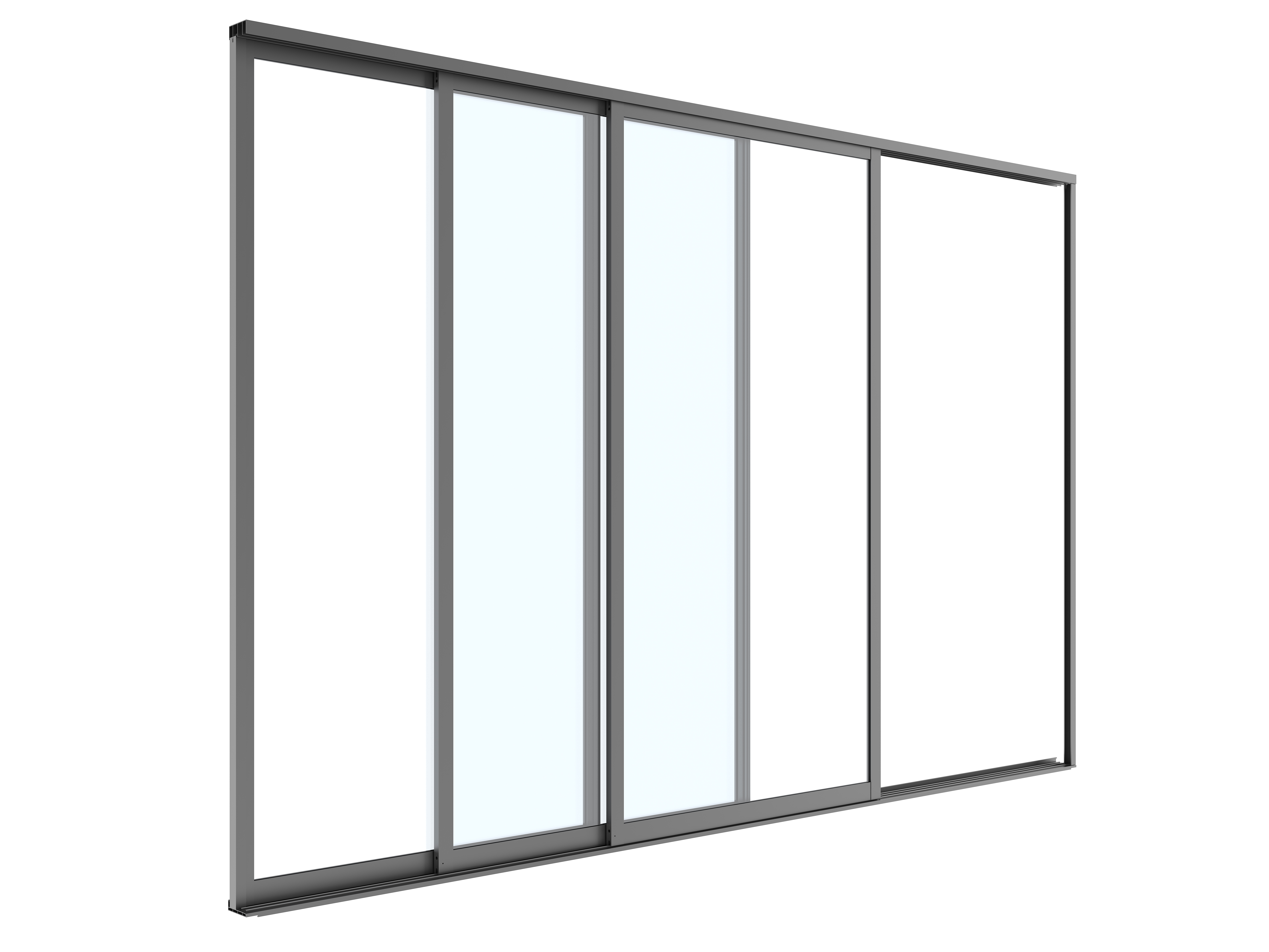 Drzwi przesuwne S8 LUXE 370x218cm do 4m antracyt