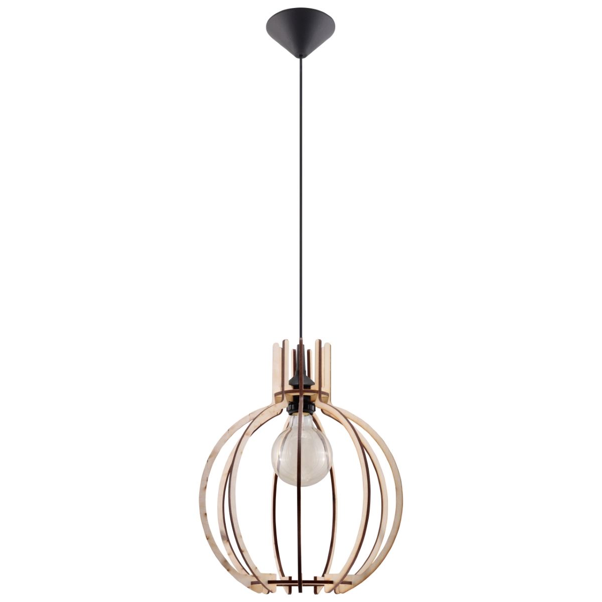 Lampa wisząca ARANCIA naturalne drewno 1xE27