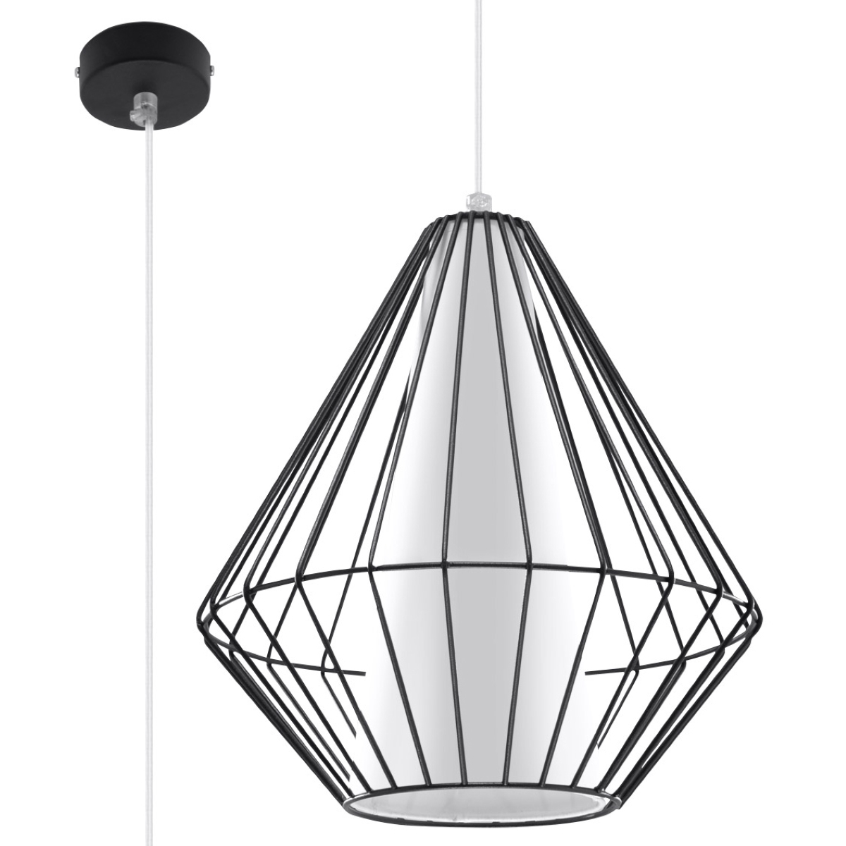 Lampa wisząca DEMI czarna 1xE27