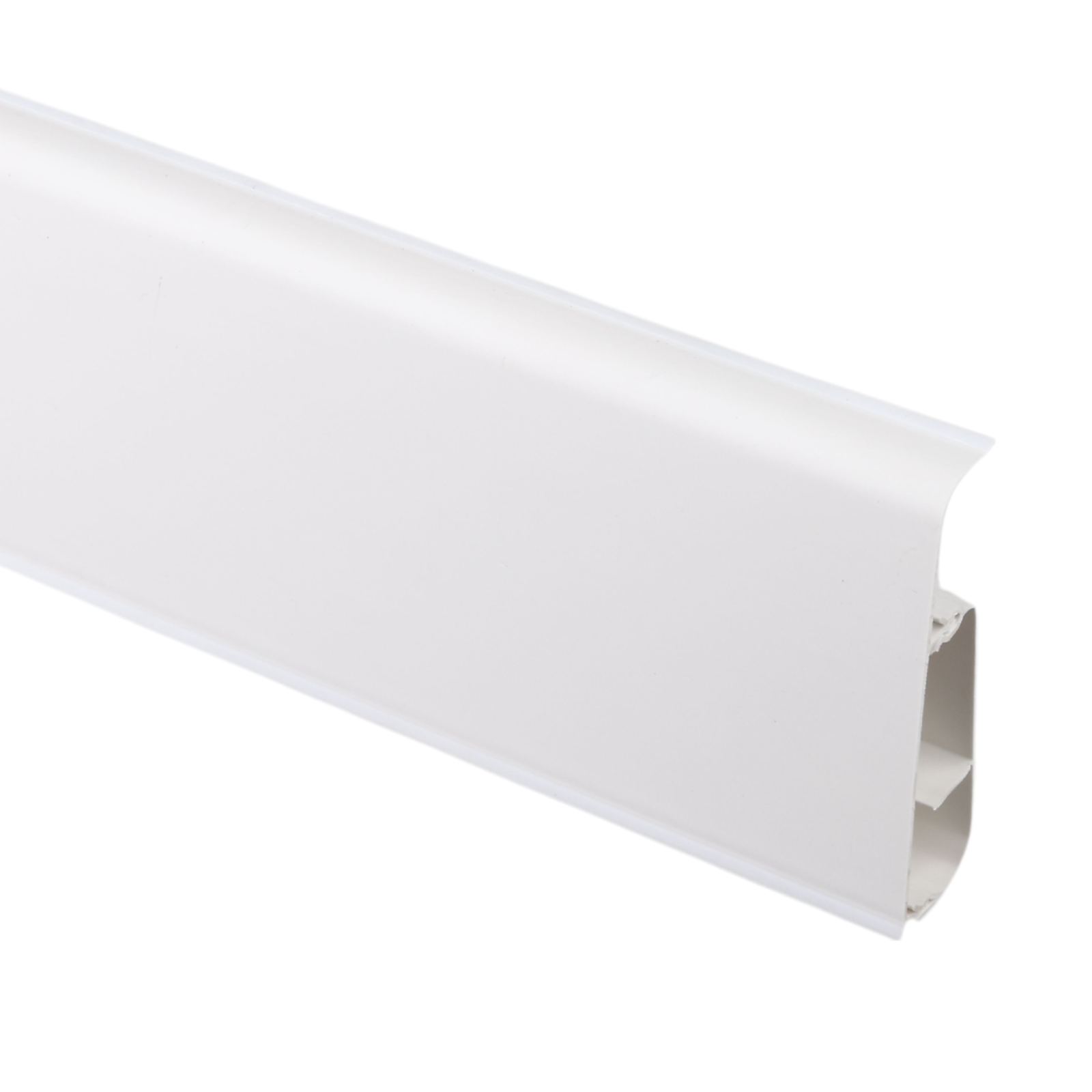 Listwa PCV podłogowa LIMA 72mm/2,5m Biały Gładki