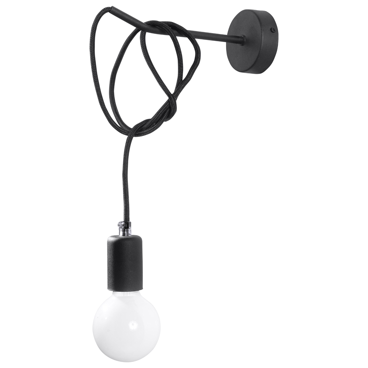 Kinkiet EDISON czarny 1xE27
