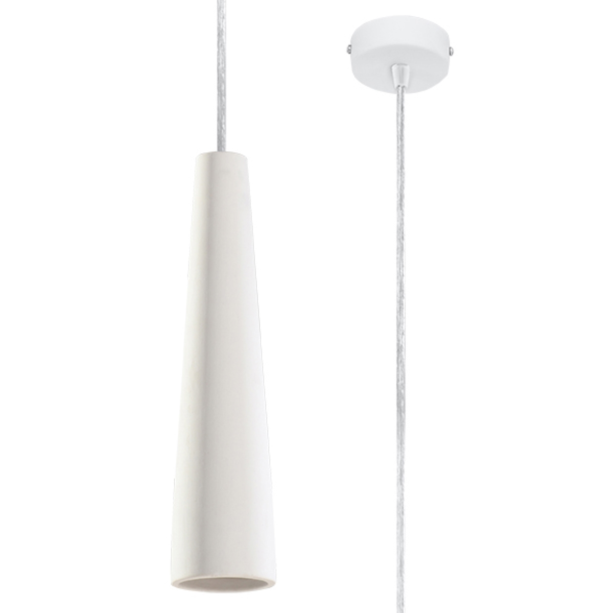 Lampa wisząca ceramiczna ELECTRA biały 1xGU10