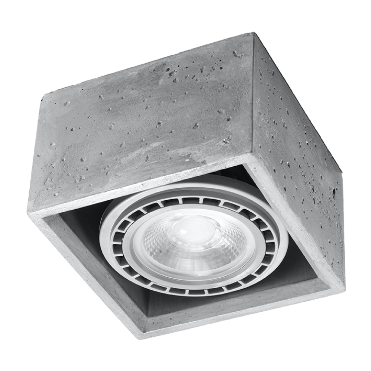 Lampa sufitowa QUATRO 1 beton 1xGU10