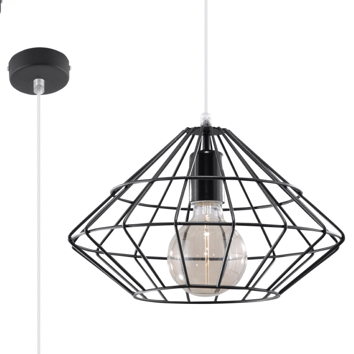 Lampa wisząca UMBERTO czarna 1xE27