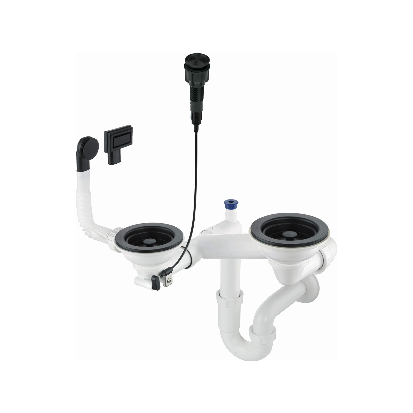 Syfon do zlewozmywaka granitowego 1.5- i 2-komorowego - Space-Saver Deante