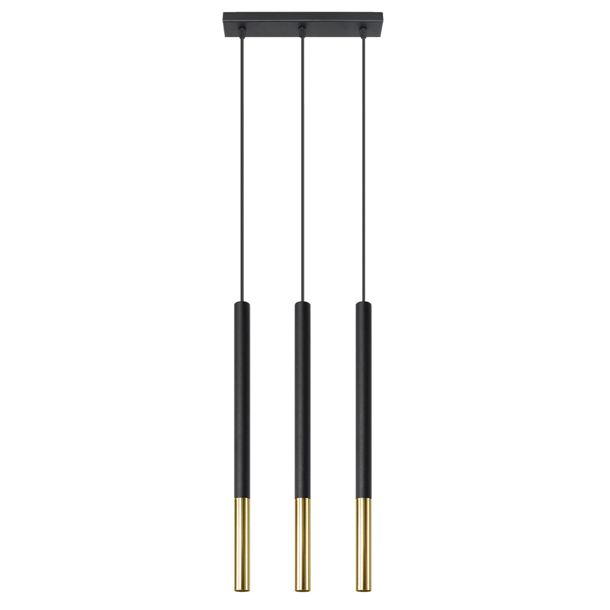Lampa wisząca MOZAICA 3L czarny/złoto 3xG9
