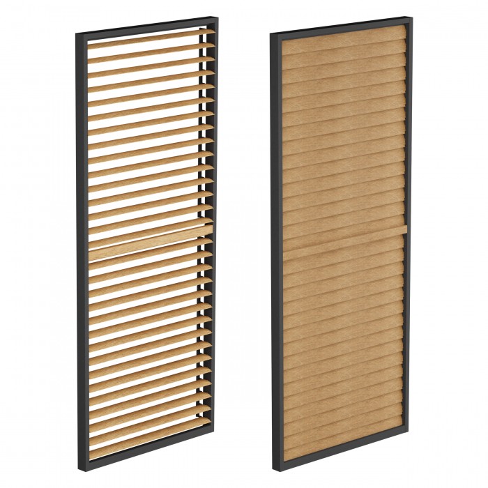 Panel żaluzjowy (R) LUXE 123x218cm do 4m drewno