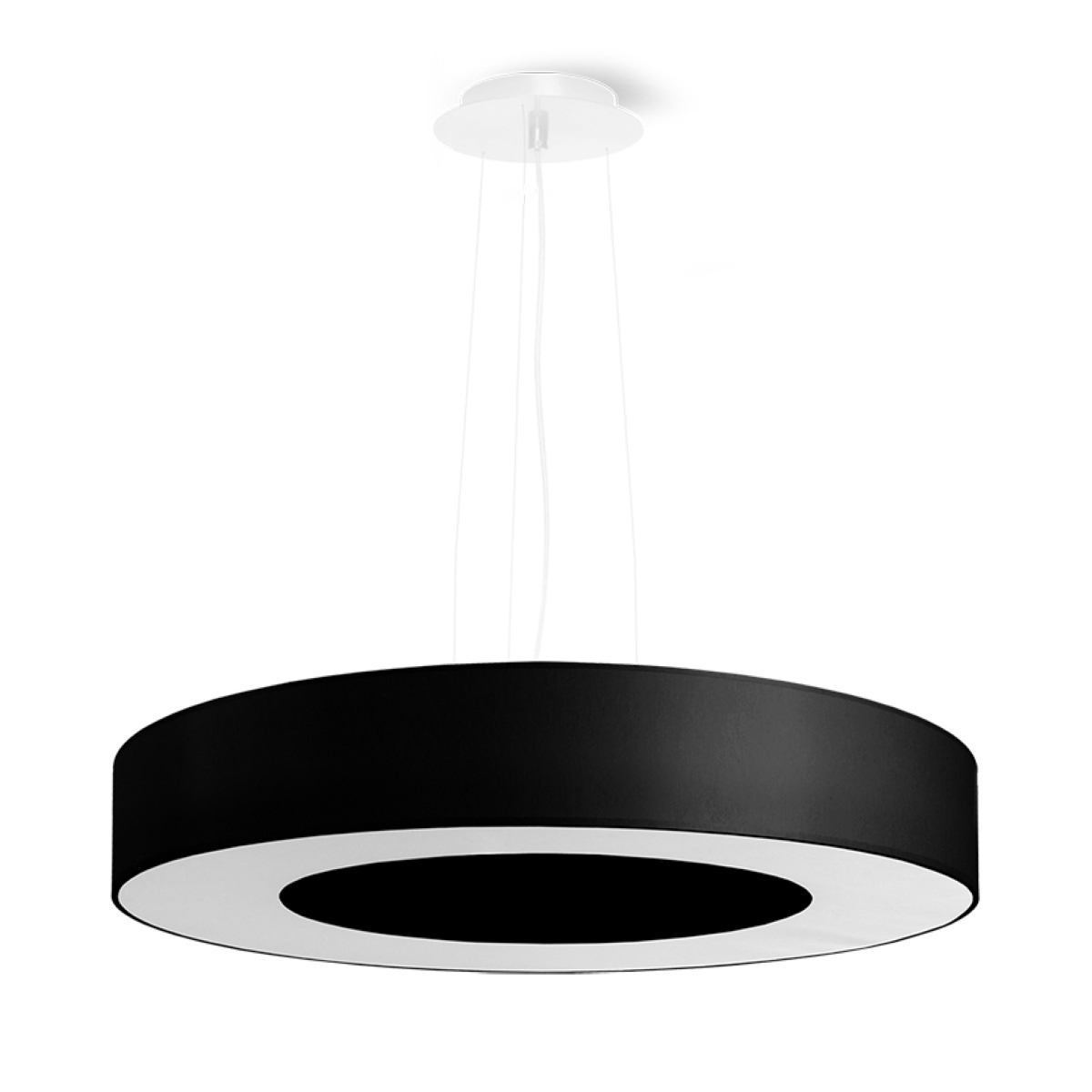 Żyrandol SATURNO SLIM 50 czarny 5xE27