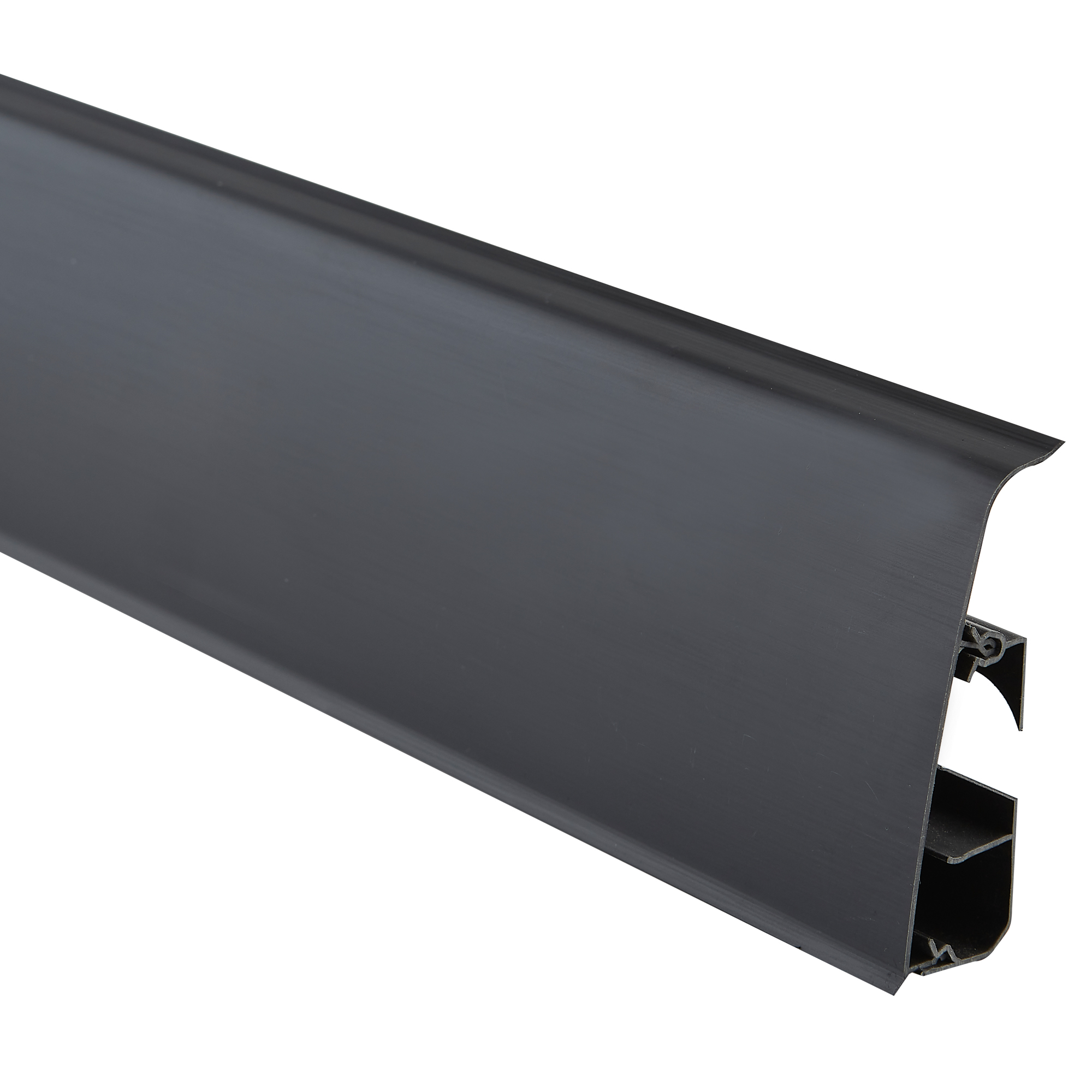 Listwa PCV podłogowa LIMA 72mm/2,5m Czarny mat lux