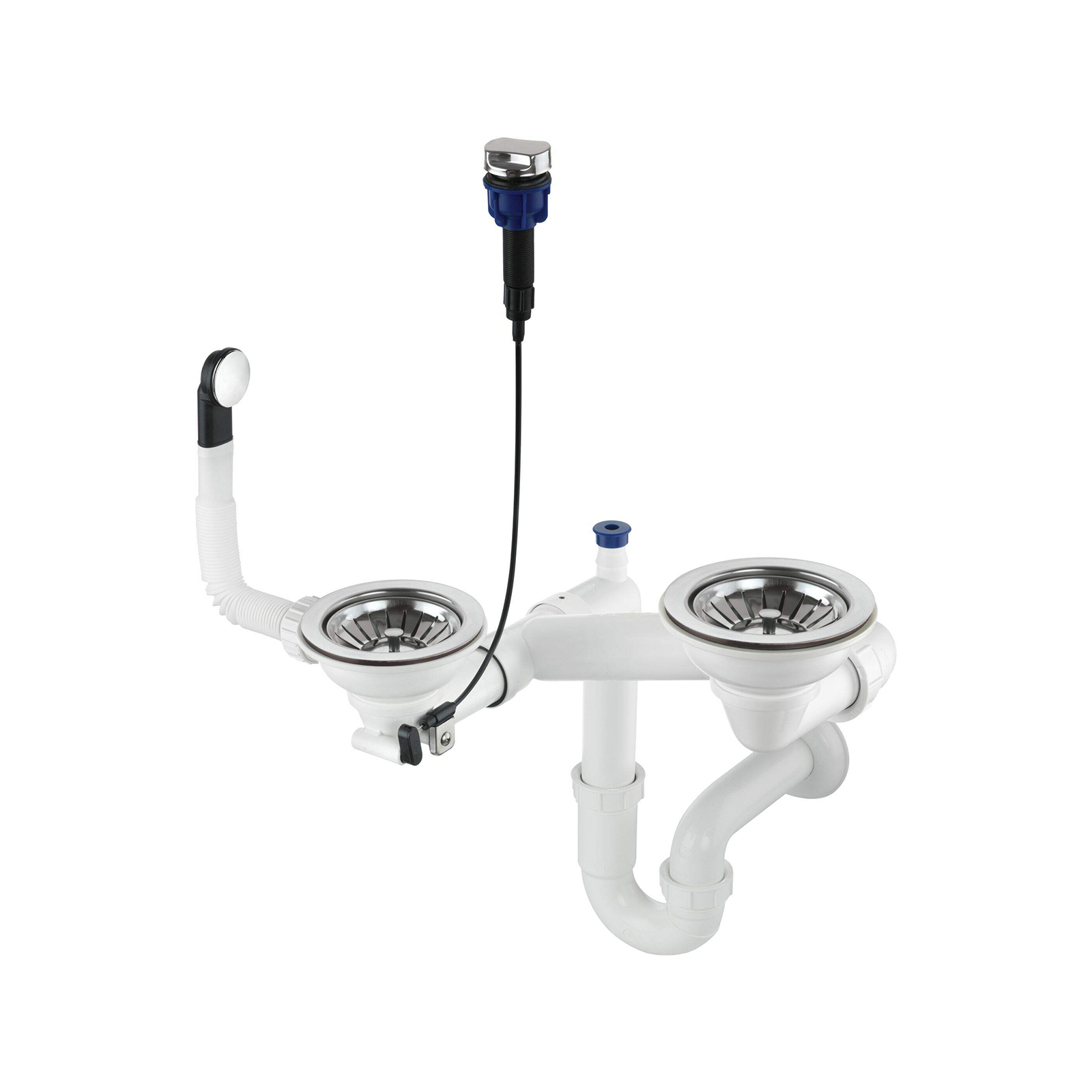 Syfon do zlewozmywaka granitowego 1.5- i 2-komorowego - Space-Saver Deante