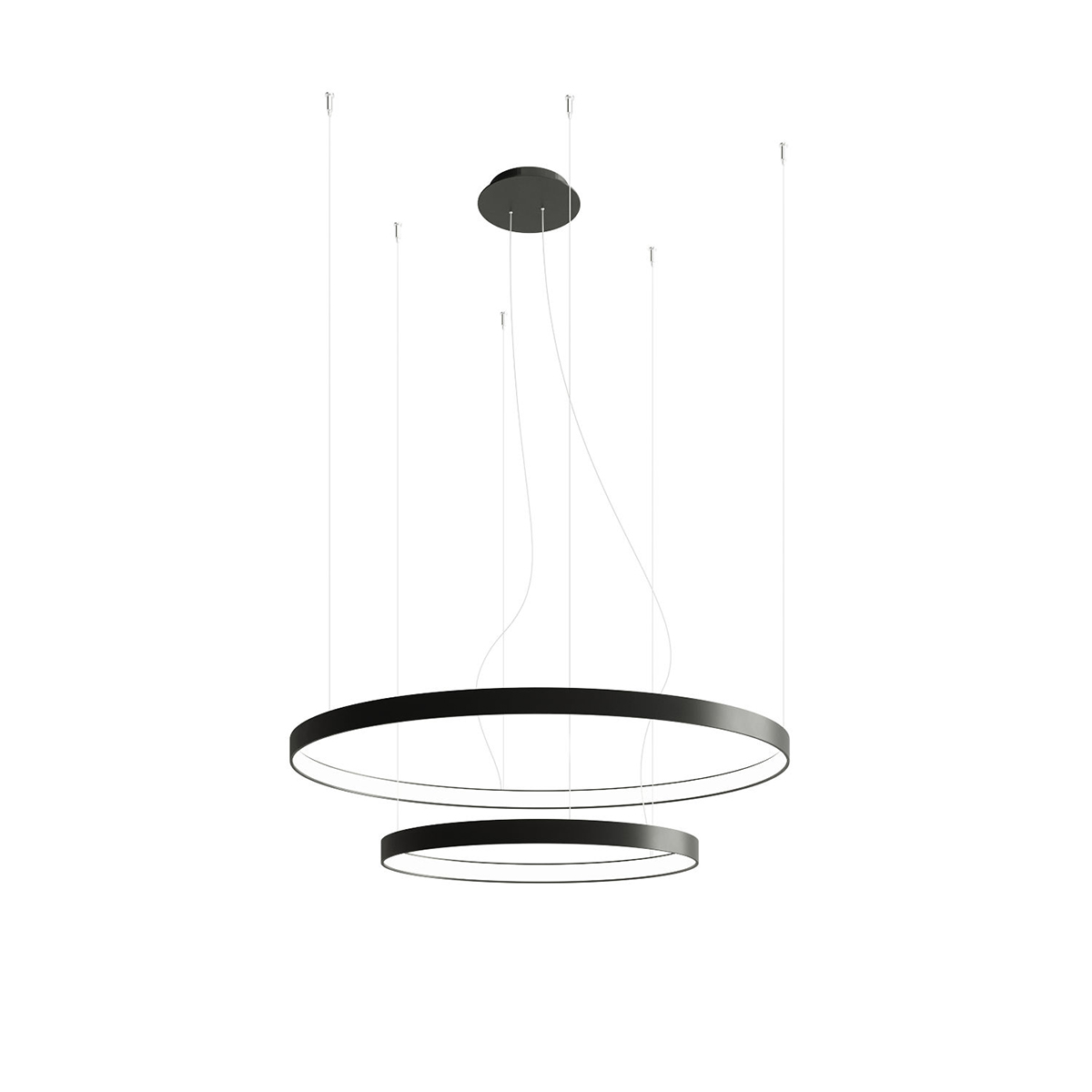 Żyrandol RIO 2 55/78 czarny LED 3000K 2xLED