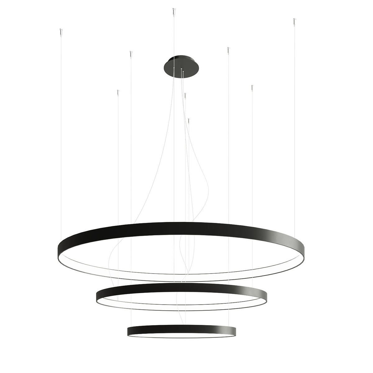 Żyrandol RIO 3 55/78/110 czarny LED 3000K 3xLED