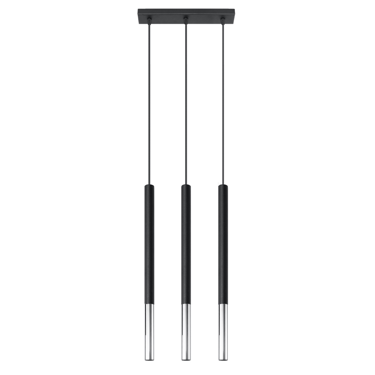 Lampa wisząca MOZAICA 3L czarny/chrom 3xG9