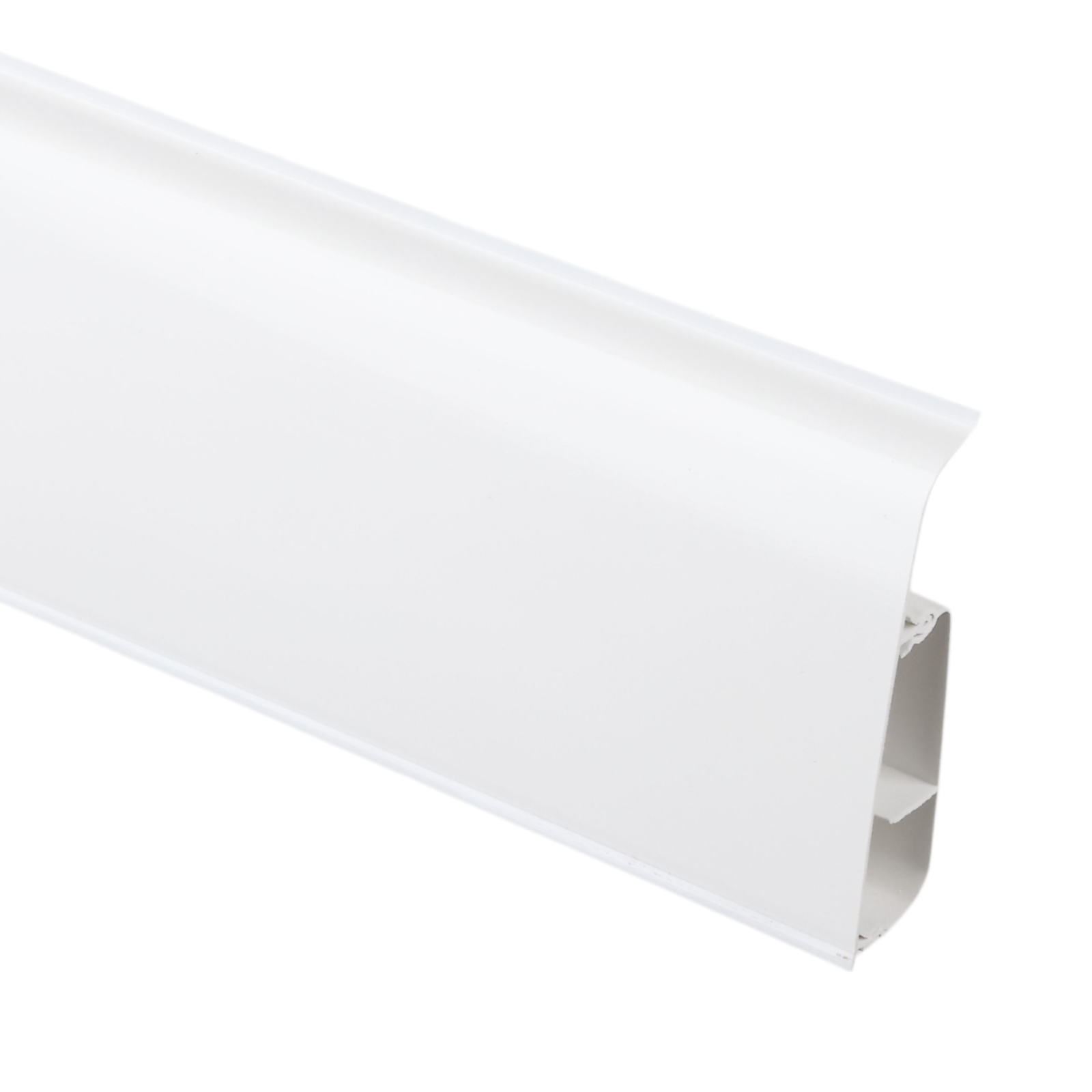Listwa PCV podłogowa LIMA 72mm/2,5m Biały Połysk