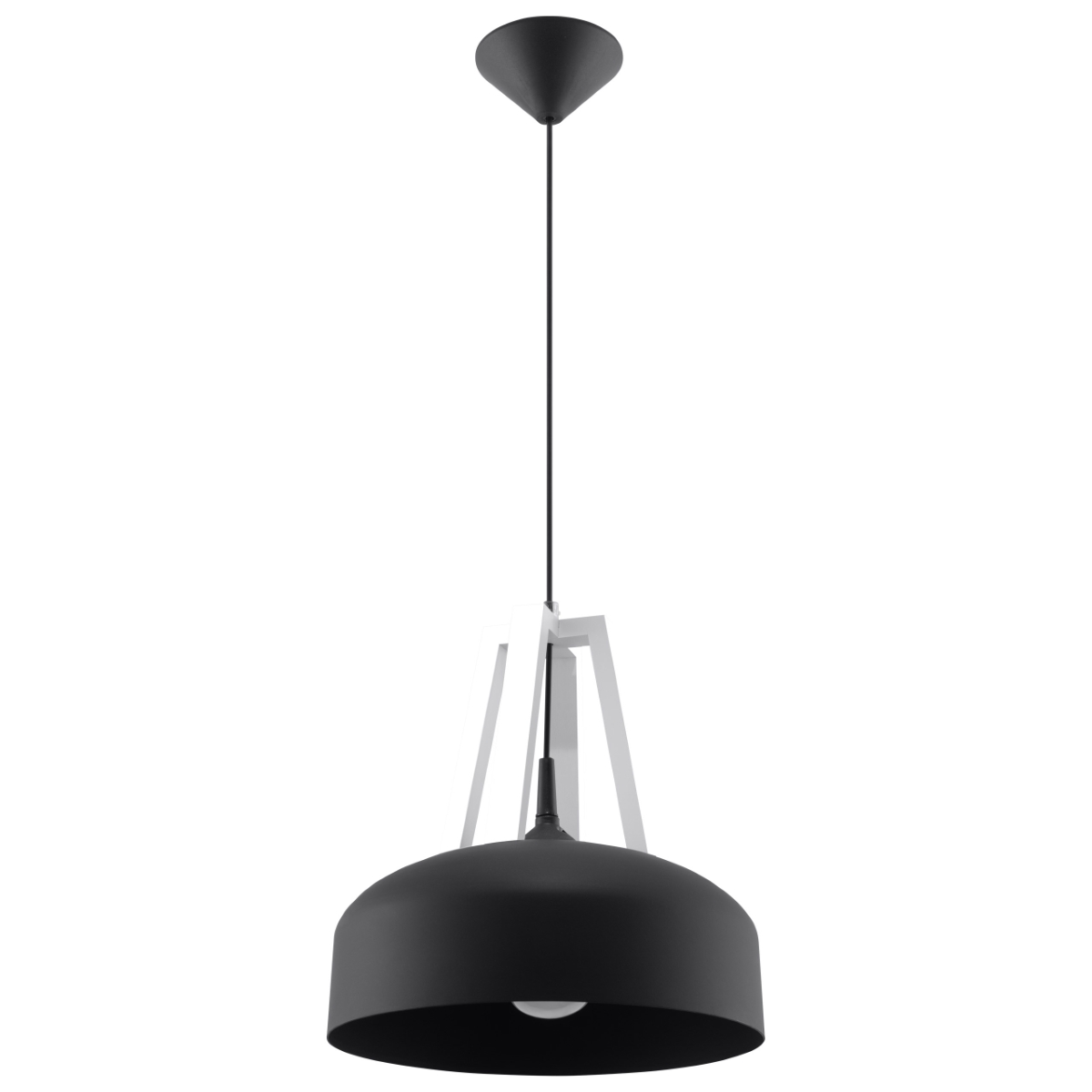 Lampa wisząca CASCO czarna/biała 1xE27
