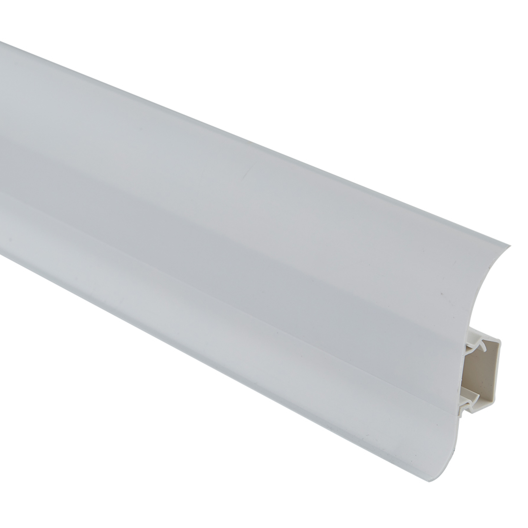 Listwa PCV podłogowa z gumką NGF 56mm/2,5m Biały