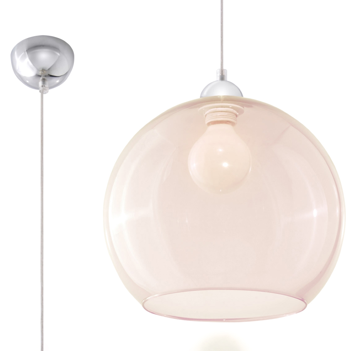 Lampa wisząca BALL szampański 1xE27