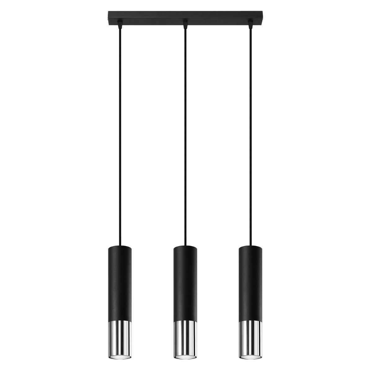 Lampa wisząca LOOPEZ 3L czarny/chrom 3xGU10