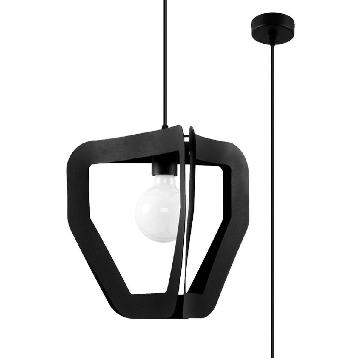 Lampa wisząca TRES czarna 1xE27