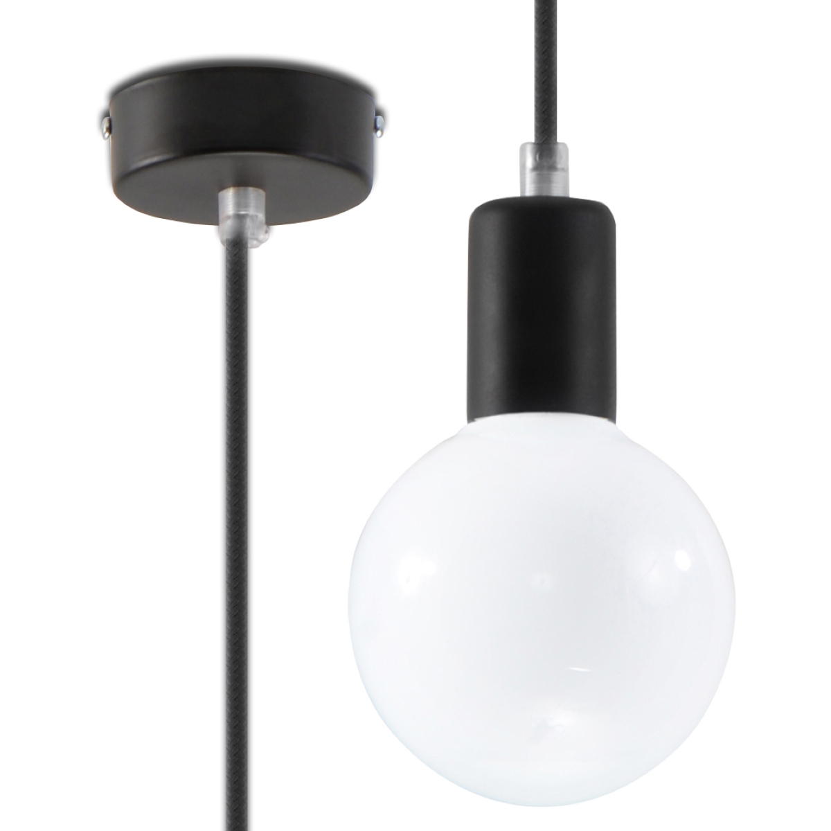 Lampa wisząca EDISON czarna 1xE27