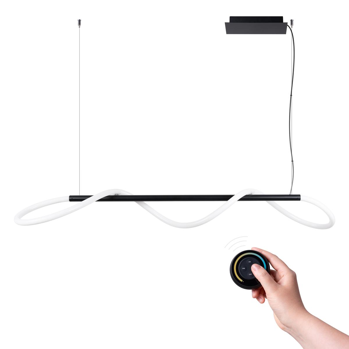 Lampa wisząca GALAKSE 148 czarna LED 2700-6500K 1xLED