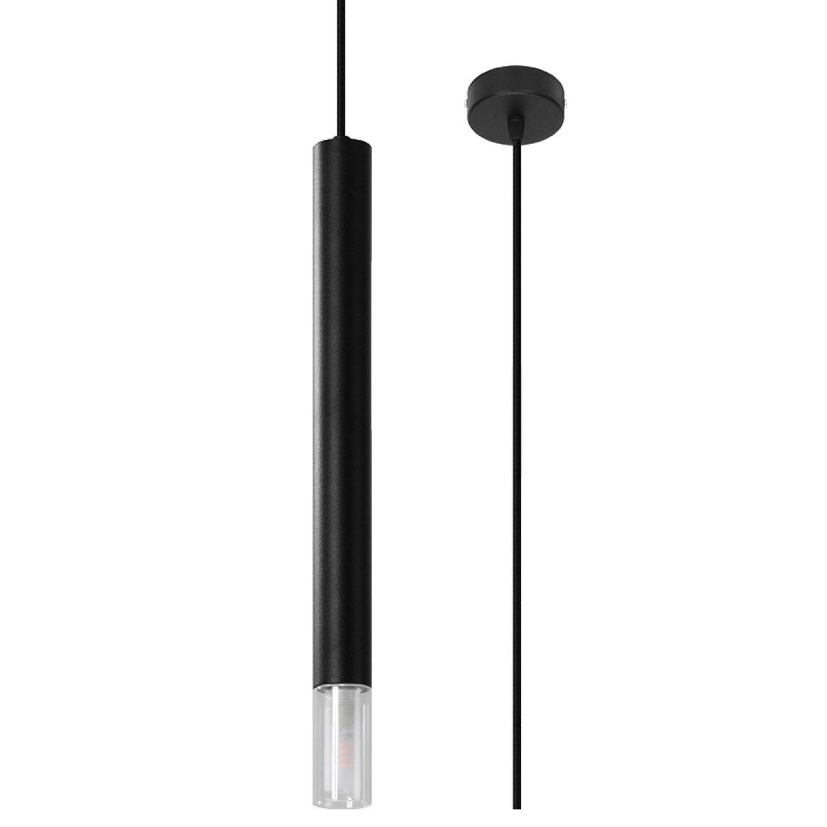 Lampa wisząca WEZYR 1 czarna 1xG9