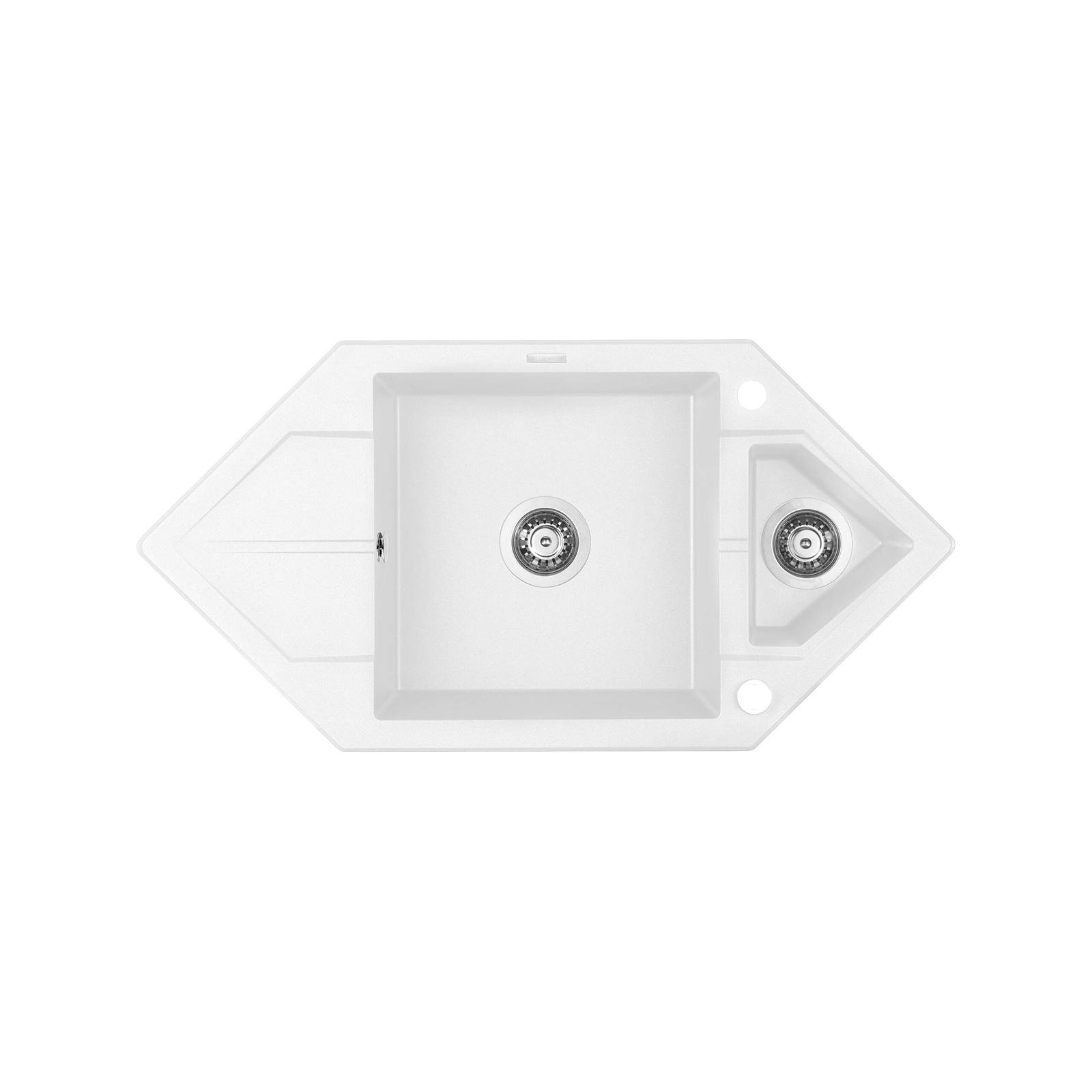 Zlewozmywak granitowy 1.5-komorowy z ociekaczem - Space-Saver Deante