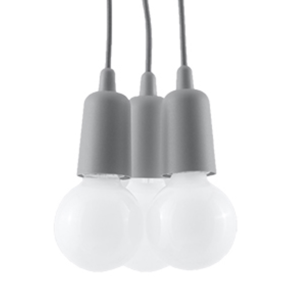 Lampa wisząca DIEGO 3 szara 3xE27