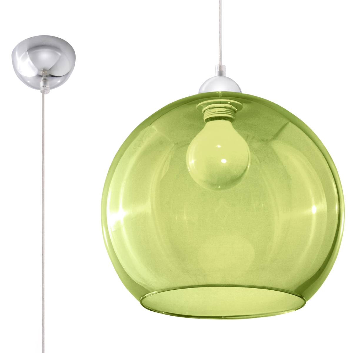 Lampa wisząca BALL zielona 1xE27