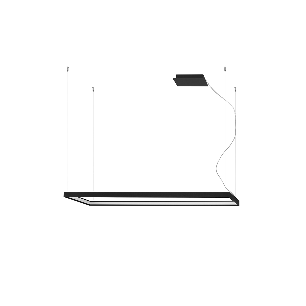 Żyrandol TUULA L czarny LED 4000K 1xLED