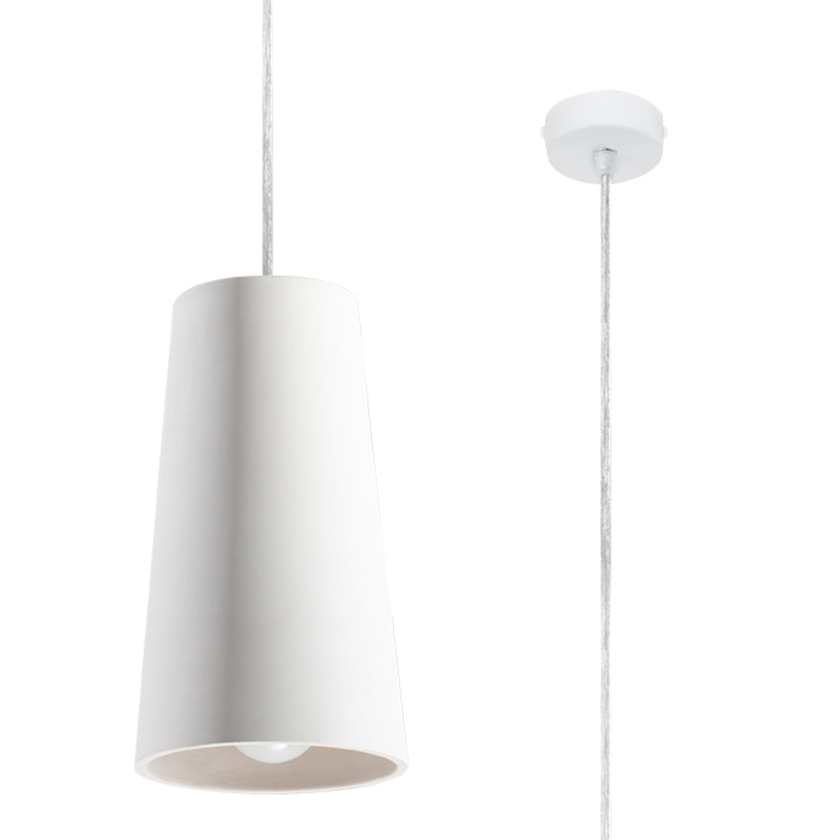 Lampa wisząca ceramiczna GULCAN biały 1xE27
