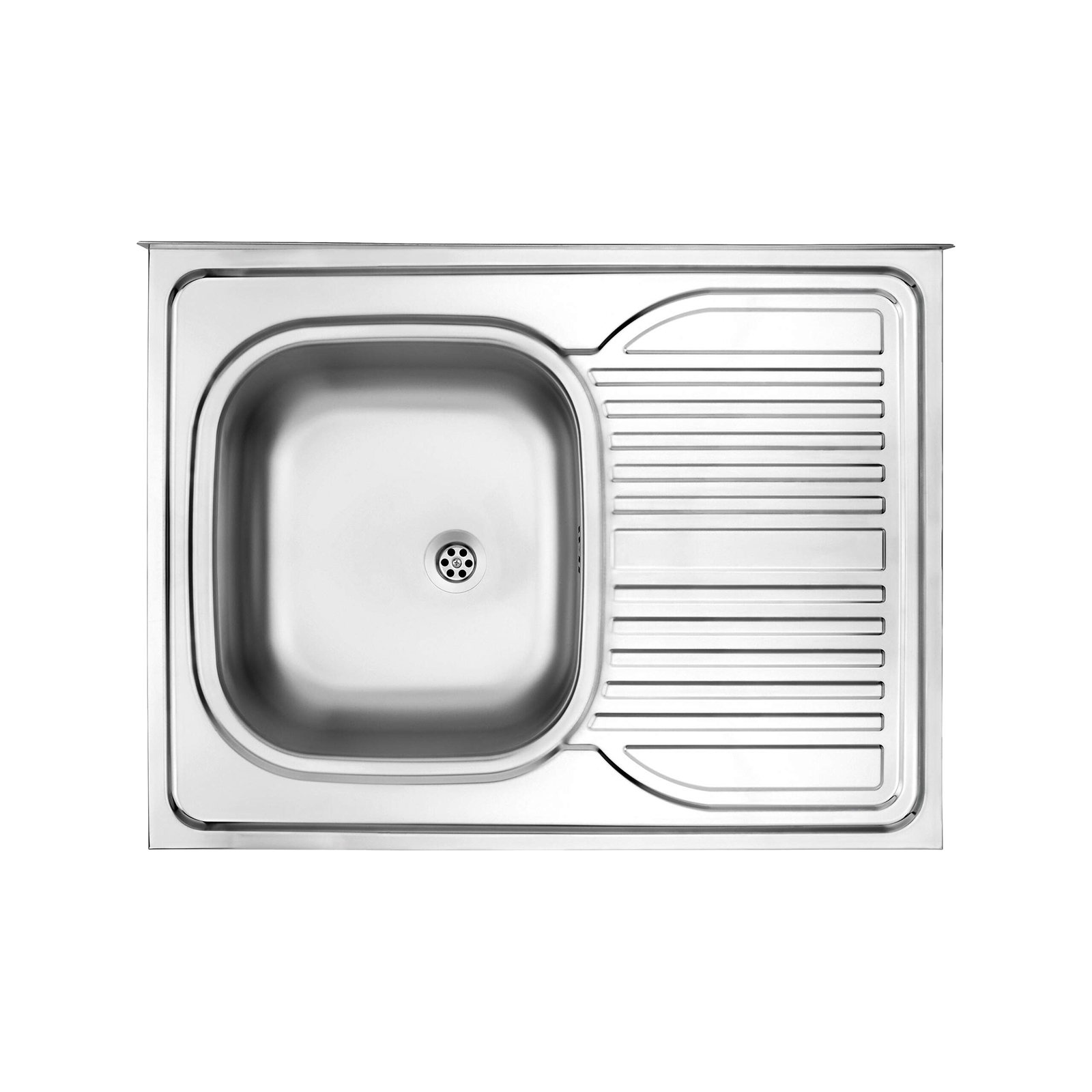 Zlewozmywak stalowy 1-komorowy z ociekaczem po prawej stronie - nakładany Deante