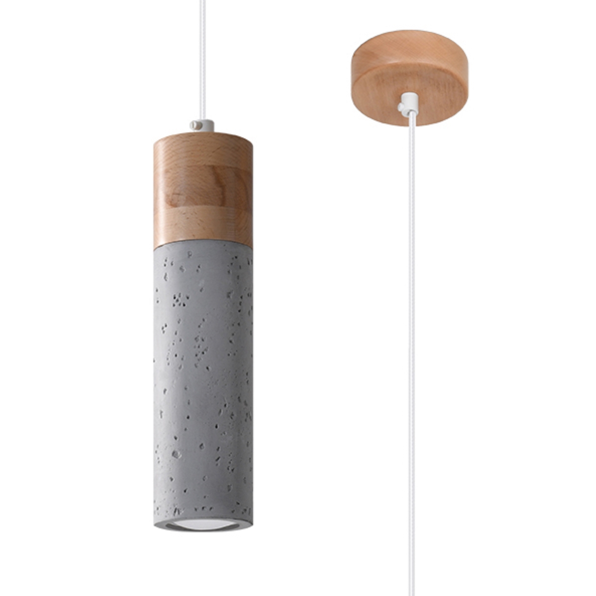 Lampa wisząca ZANE 1 szara 1xGU10