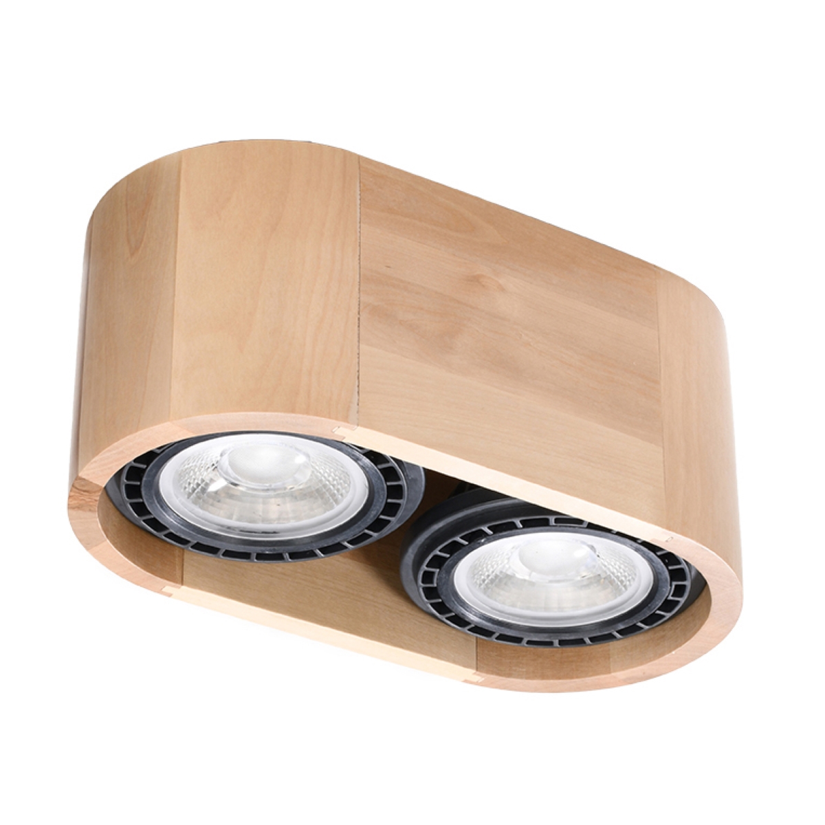 Lampa sufitowa BASIC 2 naturalne drewno 2xGU10