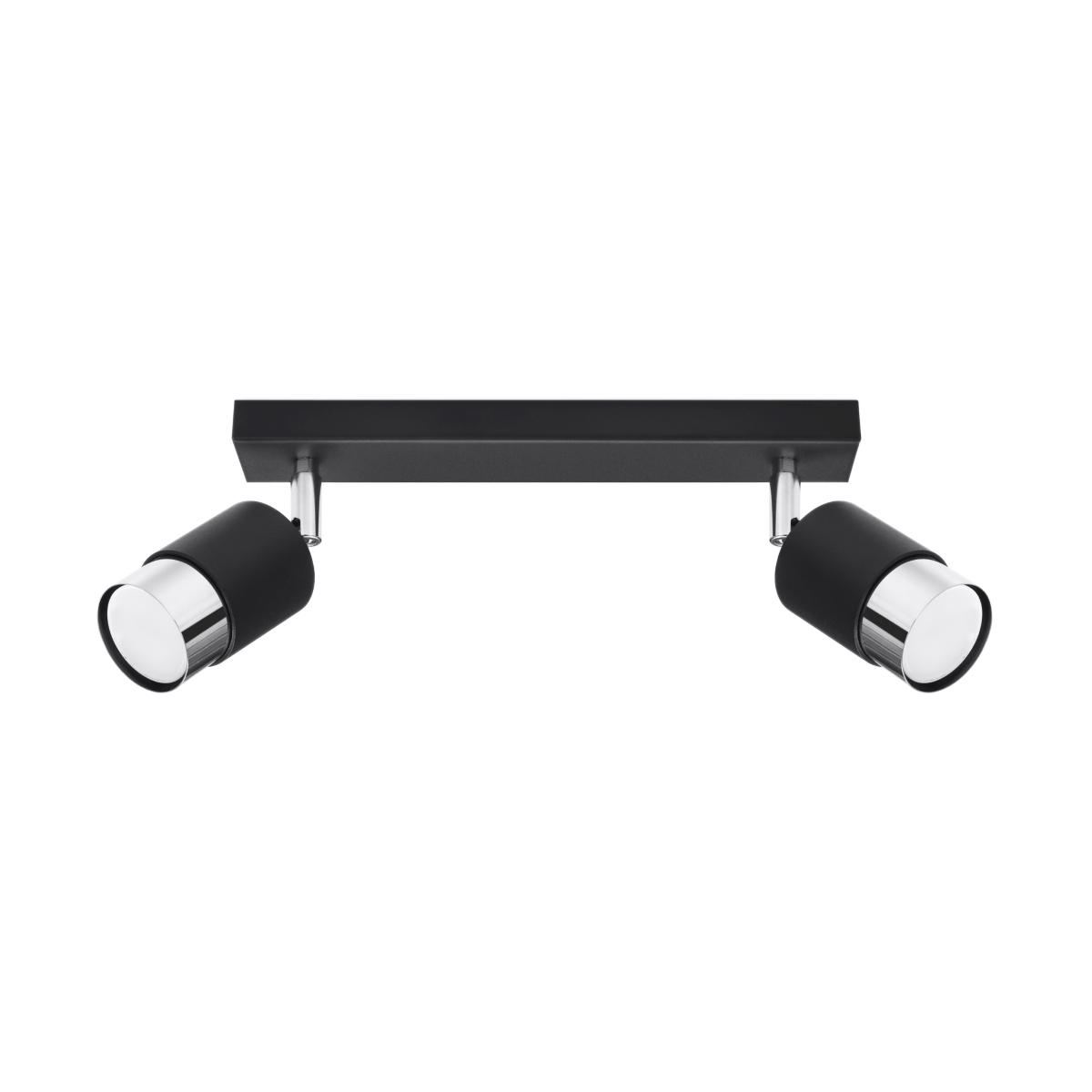 Lampa sufitowa NERO 2 czarny/chrom 2xGU10